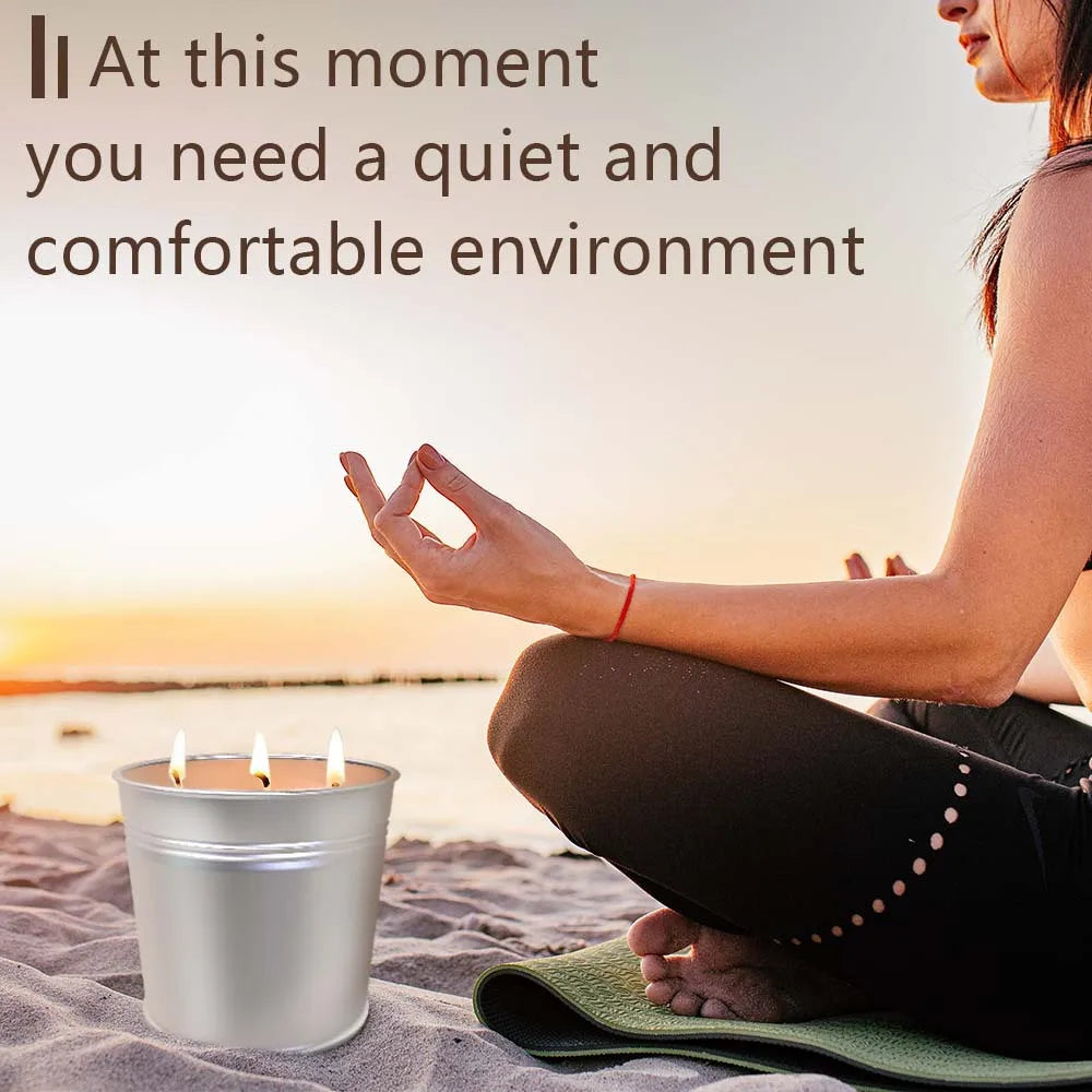 Citronella Candles Outdoor, Jar Candles for Home Scented, Summer Outside Citronella Candles for Outdoor Indoor Garden Patio