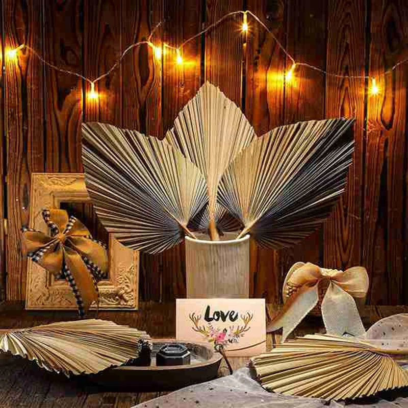 Dried Palm Leaves Room Decor 5 Pieces - 18Inch H X 10Inch W Large Natural Palm Leaf Decor For A Beautiful Boho Look