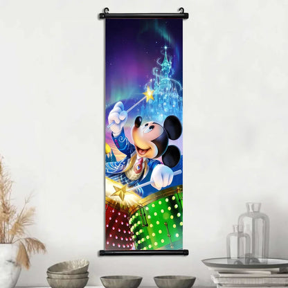Disney Mickey Mouse Wallpaper Wall Artwork Canvas Hanging Scroll Poster Painting Print Home Decoration Art Child Birthday Gift