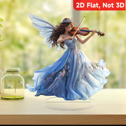1PC Fairy Violin Ornament - A Versatile Desktop Decoration Suitable for Home, Windows, and Parties - Perfect for Christmas