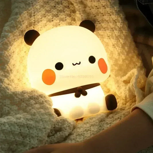 Led Night Light Bear Panda Bubu And Dudu Lamp Cute Cartoon Nightlight  Toys Gifts Animal Peripheral Bedroom Decorative Living