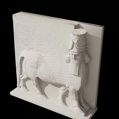 Human Head Wing Cow Nordic Gypsum Sculpture Home Decor Desktop Ornament Simple Commemorative Gift Art Figurine Decoration