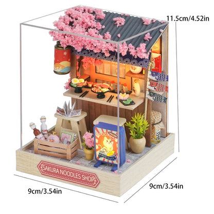 Baby House Mini Miniature Doll House DIY Small House Kit Making Room Toys, Home Bedroom Decorations with Furniture, Wooden Craft