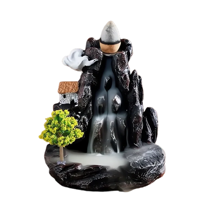 Backflow Incense Holder Waterfall Incense Burner Home Decor Aromatherapy Ornament Incense Cones with Backflow Incense Cones