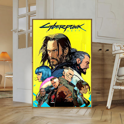 Cyberpunk Self-adhesive Poster Anime Movie Wallpaper Figures Wall Art Bedroom HD Decor Gift Home Decoration Painting Pictures