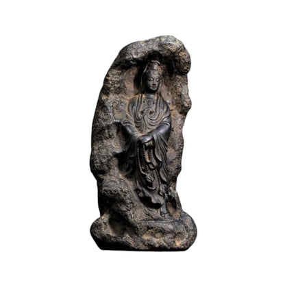 Puci Guanyin Zen Decorative Buddha Ornaments Retro Home Living Room Study Tea Room Table Decoration Accessories Art Figurine