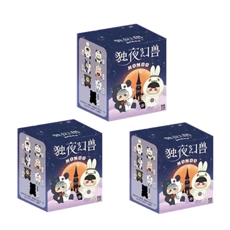 Momoo night magic animal wool vinyl blind box mystery box Caixa Caja dolls gift anime action figure toys