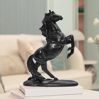 Horse Statue Figurines Animal Model Desktop Figurine Resin Animal Model Horse Figurines for Office Decoration Garden