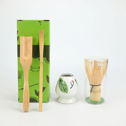 4PCS/Set Japanese-style Matcha Tool Set, Chasen Stand, Tea Scoop, Tea whisk Holder, Bamboo Accessories, Tea Whisking Tools