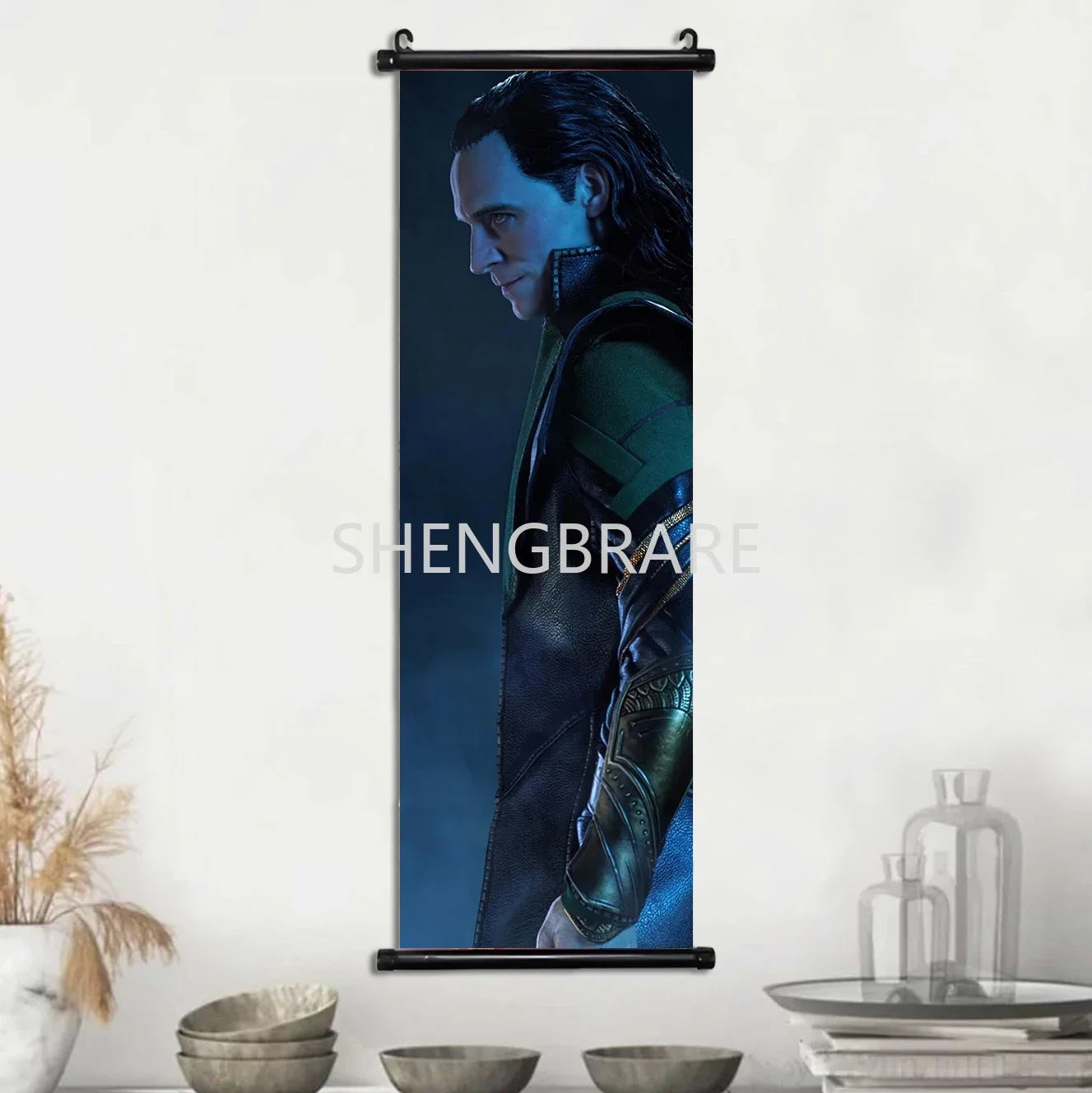 Marvel The Avengers Movie Loki Hanging Scroll Poster Artwork Home Decoration Decor Avengers Wallpaper Canvas Painting Print Gift