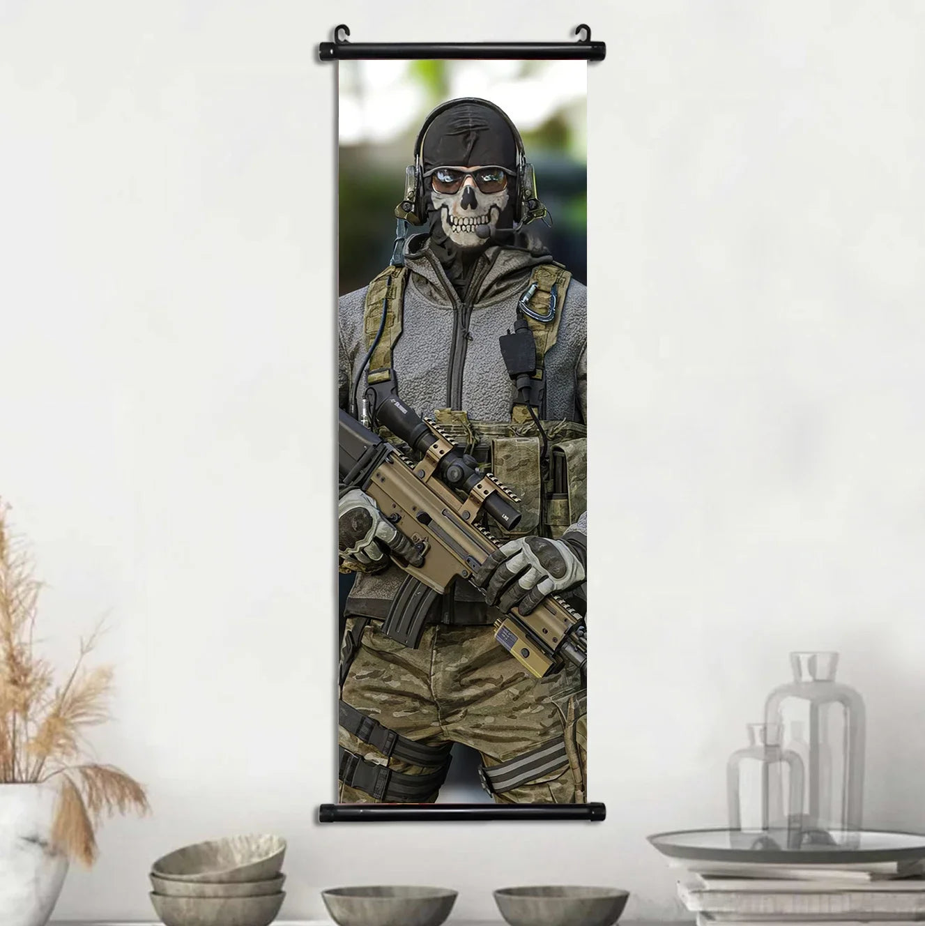 HD Hanging Scroll Call Of Duty Painting Modern Wall Artwork Simon Riley Picture Print Canvas Game Poster Home Decor Living Room