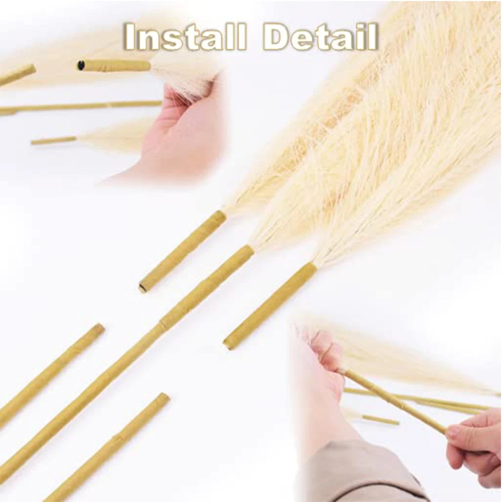 110cm Large Artificial Pampas Grass Fluffy Faux Pampas Grass For Vase Home Wedding Boho Decor Fake Flowers Plants for Decoration