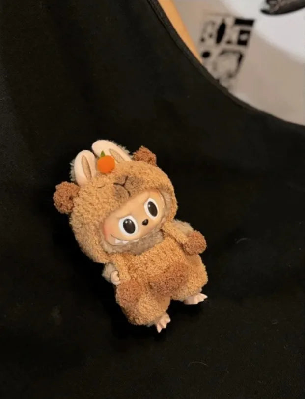 Hot High Quality Lafufu Doll Figure Fashion 17cm Clothes Only Model Doll Little Clothes Color Match Hoodie Ornament Cute Xmas