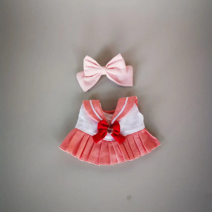 17cm Labubu Clothes V1 Labubu Cute Sailor Uniform Vinyl Doll Labubu Blind Box Beautiful Sailor Moon Clothes Girl Birthday Gifts