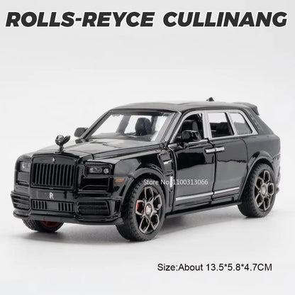 1:36 911 Carrera 1974 Rolls-Royce Cullinan Toy Cars Models Alloy Diecast Rubber Tires Pull Back Miniature Vehicle for Boys Gifts
