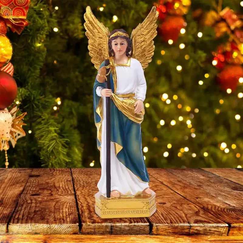 Angel Table Decor Resin Archangel Saint Raphael Statue Festival Supply Christmas Figurine Home Decoration Church Gifts
