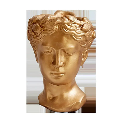 Goddess head Flower Pot  greek Statue  Retro Venus Vase Home Decoration Accessories Ornament Home Decor Tabletop Decorative