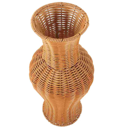 Rattan Vase Wicker Floor Vase Hand Woven Flower Vase Country Flower Vase Rustic Flower Pot Dried Flower Farmhouse Weaving