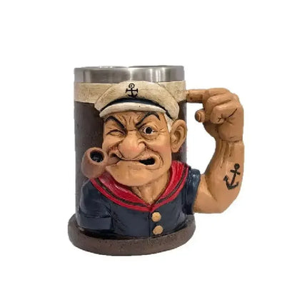 3d Popeye Power Mug Home Coffee Cup Decoration Powerful Sailor Gift New Arrival Cartoon Character Toy Figure Collectible Item