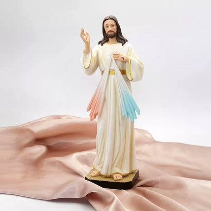 God's Mercy Catholic Statue Figurine Family Prayer Ornaments Jesus Christ Home Decoration Resin Crafts