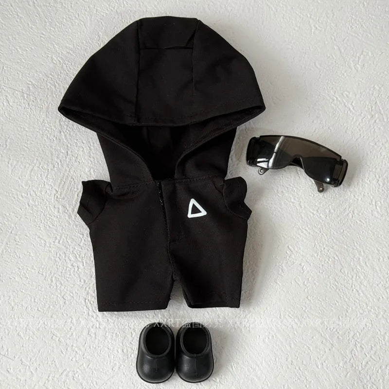 Clothes for Labubu Jackets 17cm Outfit Accessories for The Monster Korea Kpop Idol V1/V3 Commando Jacket Clothing Pendant Mp5