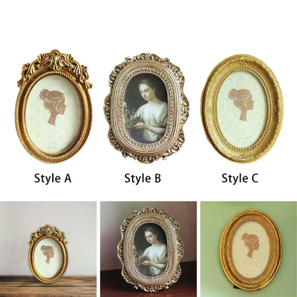 European Style Vintage Style Picture Frame Resin Photo Gallery Art Crafts Oval