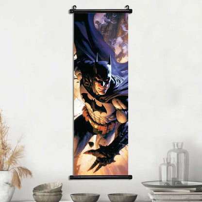 DC Batman Hanging Scroll Poster Movie Wallpaper Wall Artwork Canvas Painting Home Decoration Art Print Bedroom Decor Gift