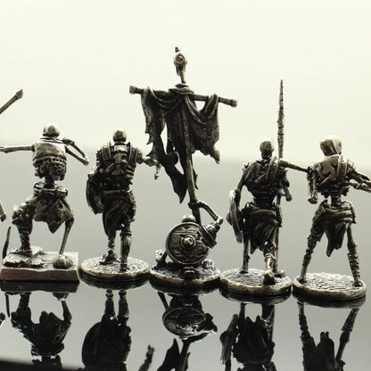 Kupfer Skelett Legion Figuren Miniatur Dekoration Retro Metall Schädel Soldat Armee Modell Statue Schreibtisch Spielzeug Ornament