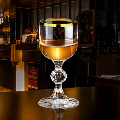 50ml tall glass Gold decoration Creative Crystal glass Brandy glass wine glass Restaurant bar wine set