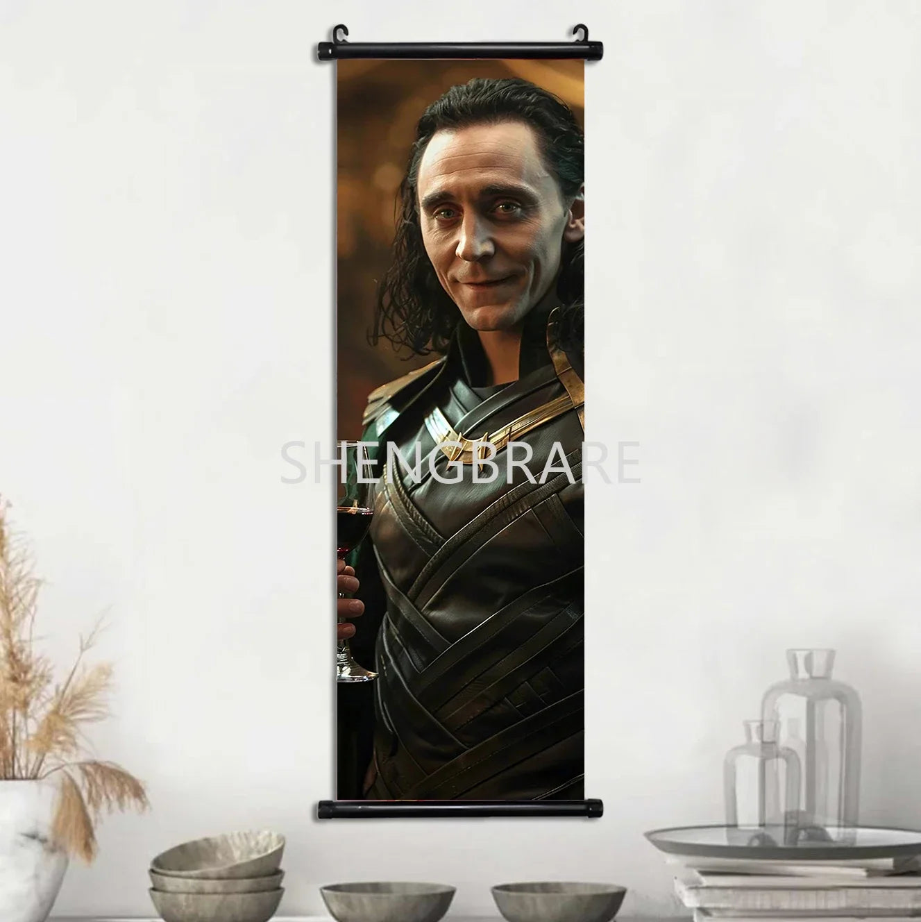 Marvel The Avengers Movie Loki Hanging Scroll Poster Artwork Home Decoration Decor Avengers Wallpaper Canvas Painting Print Gift