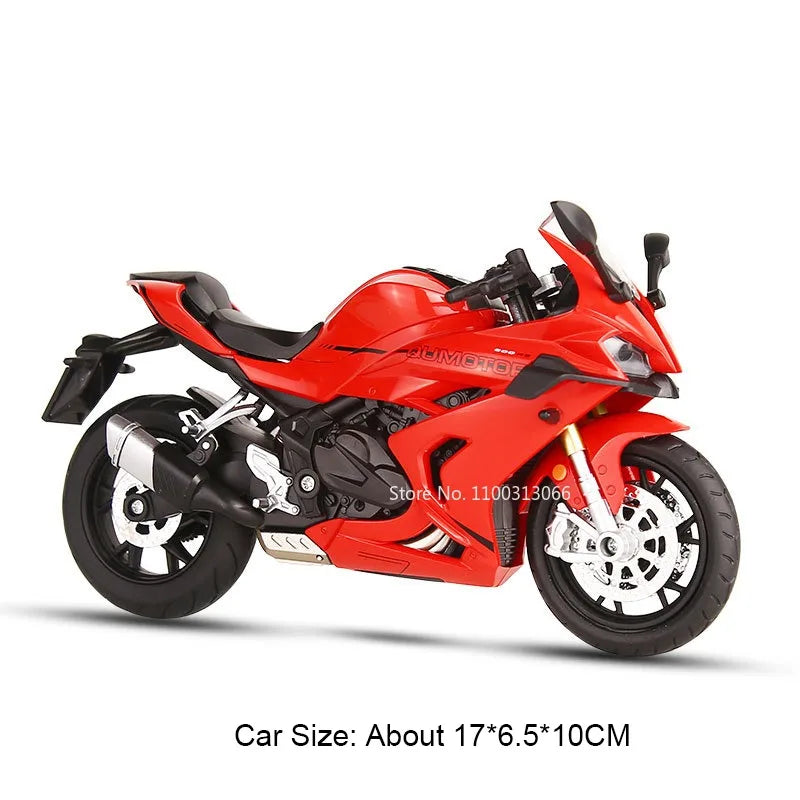 1:12 600RS Spring Breeze 450SR Motorcycles Toys Cars Models Rubber Tires Wheels Shock Absorption Miniature Vehicles Boys Gifts