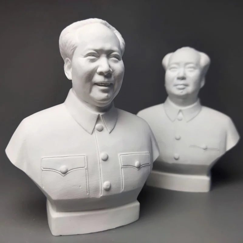Mao Zedong Great Man Ornament Chairman Plaster Statue Art Teaching Aids Decoration Living Room Figurine Desktop Decor Modern