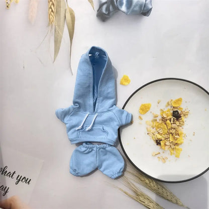 Lafufu Casual Sweatsuit Set - Comfy Lafufu Clothes for 15/17cm Dolls Featuring Ribbed Hem Details