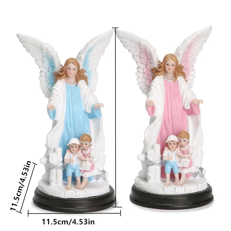 1pc Resin Angel Figurines Indoor Praying Angel Statue Collectibles Desktop Ornaments Home Decoration Art Crafts Gifts Souvenirs