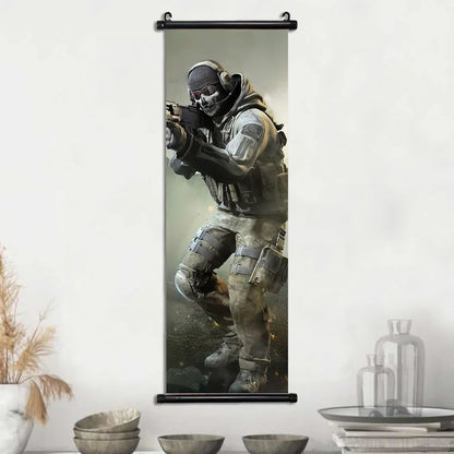 HD Hanging Scroll Call Of Duty Painting Modern Wall Artwork Simon Riley Picture Print Canvas Game Poster Home Decor Living Room