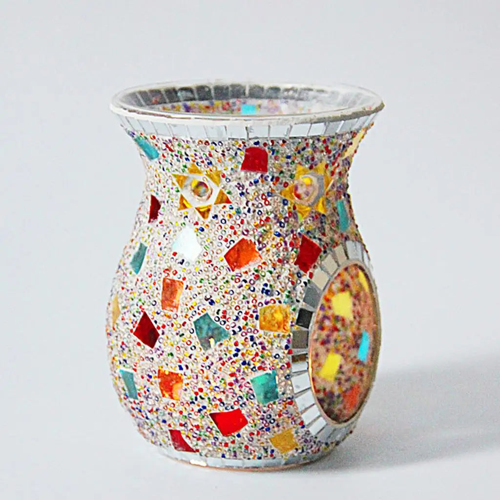 Mosaic Glass Oil Burner Candle Holder Essential Decoration