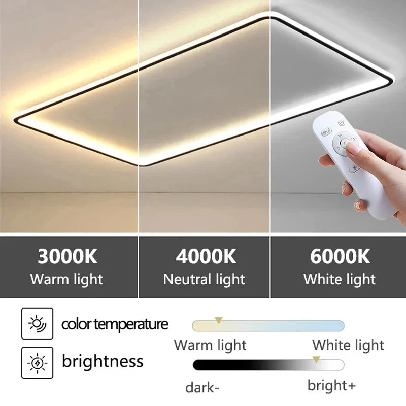 Ultrathin LED Ceiling Lamp Living Room Ceiling Light with Remote Control Modern Bedroom Dining Room Home Decor Lighting Fixture
