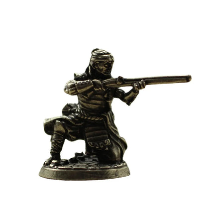Brass Metal Board Games Japanese Samurai Figurines Miniatures Gunmen Soliders Toy Models Statues Desk Decoration Ornament