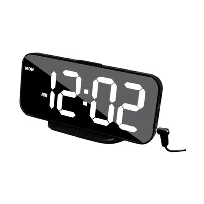 Digital Alarm Clock Bedside Clock Double USB Ports Multifunctional