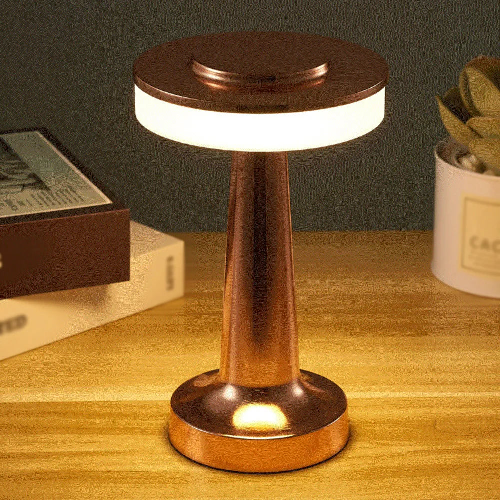 Retro Led Table Lamp Usb Rechargeable Infinitely Dimmable Night Light Camping Light Suitable For Bar Lampbedroom Ambient Light