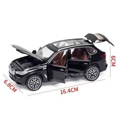 1:32 Scale X5 M8 Alloy Cars Models Diecast Toys with Light Sound SUV Doors Opened Miniature Vehicles for Kids Collection Gifts