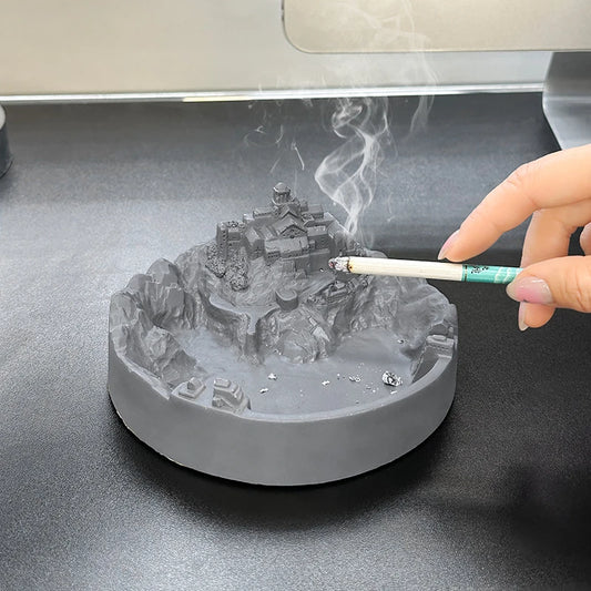 Creative Personalized Castle Ashtray Office Decoration Ornaments Home Living Room Anti Fly Ash Ashtray