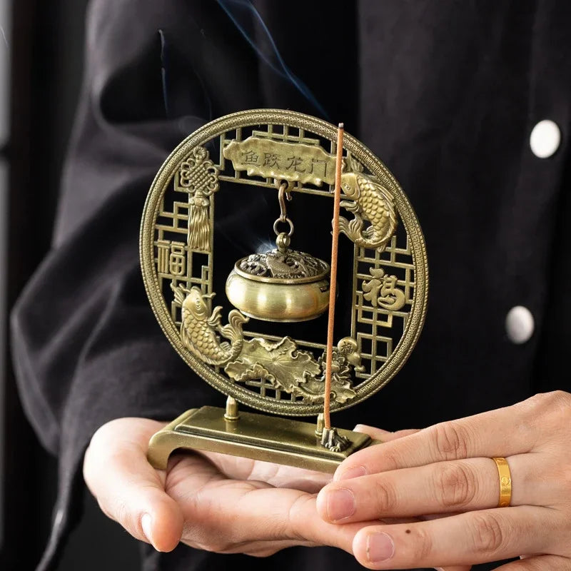 Creative Vintage Hollow Out Metal Incense Burner Holder Exquisite Hill Shape Incense Burner For Yoga Home tea ceremony ornaments