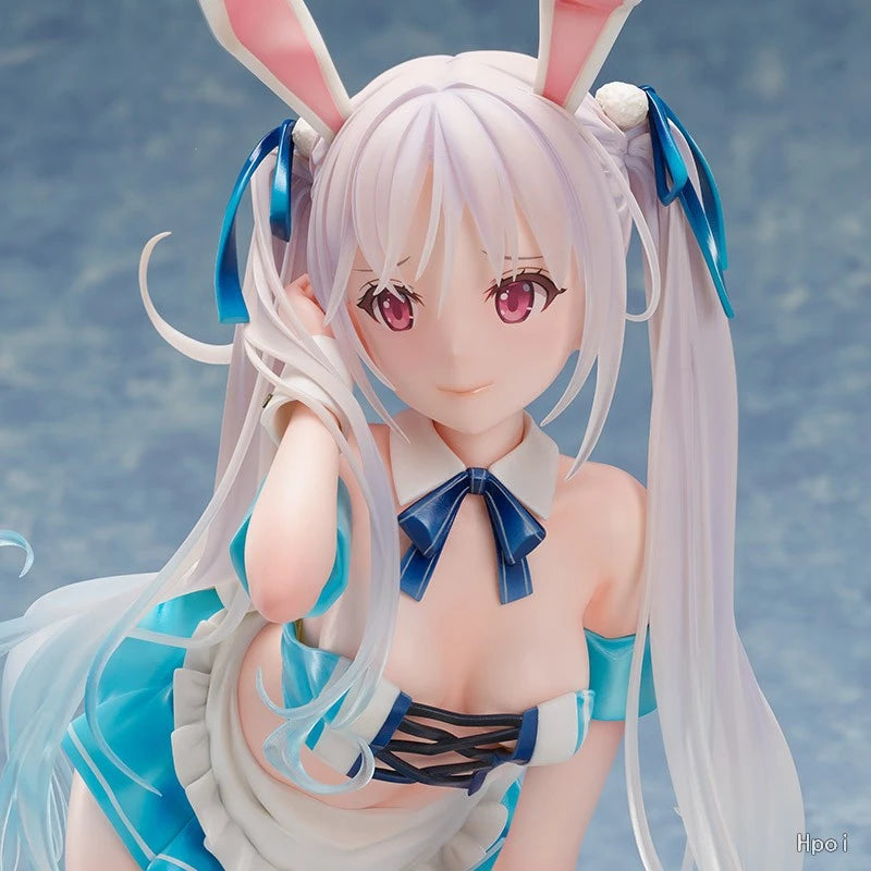 24CM Sexy Anime Figure Chris-Aqua Blue Kawaii Bunny Girl Figurine Hentai adult Toys Can Take Off Clothes Japanese Dolls Hobbies