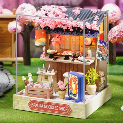 Babyhaus, Mini-Miniatur-Puppenhaus, DIY kleines Haus-Set, zum Herstellen von Raumspielzeug, Heim-Schlafzimmer-Dekorationen mit Möbeln, Holzhandwerk