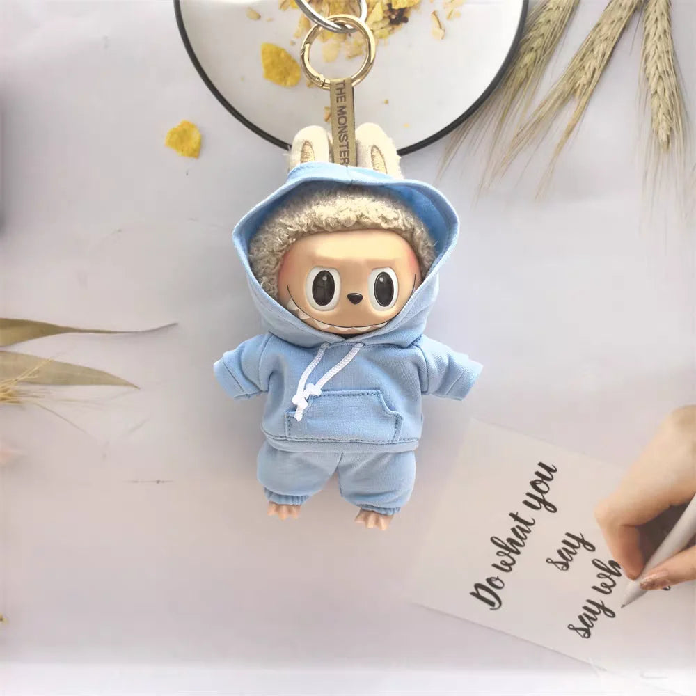 Lafufu Casual Sweatsuit Set - Comfy Lafufu Clothes for 15/17cm Dolls Featuring Ribbed Hem Details