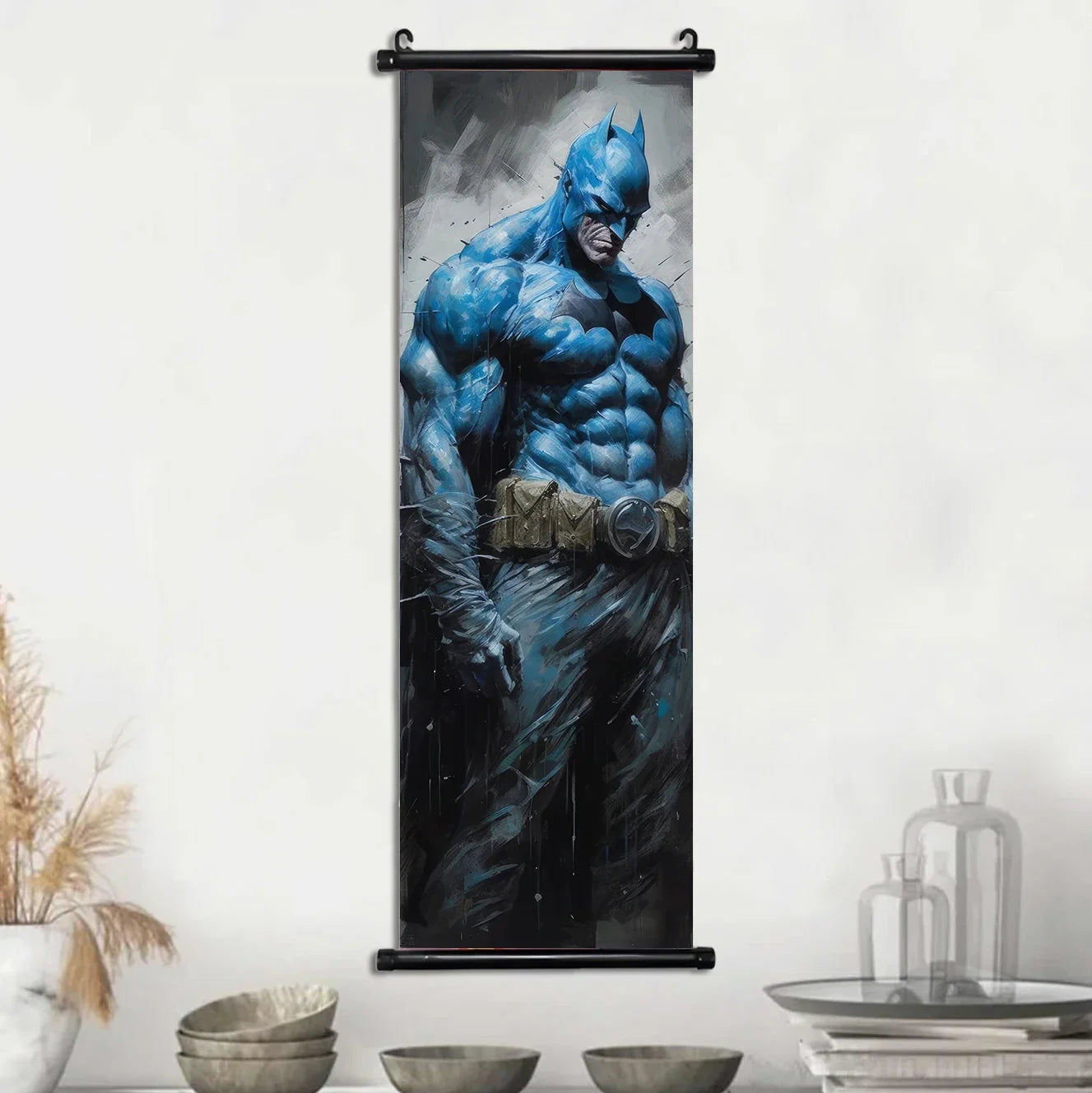 DC Batman Hanging Scroll Poster Movie Wallpaper Wall Artwork Canvas Painting Home Decoration Art Print Bedroom Decor Gift