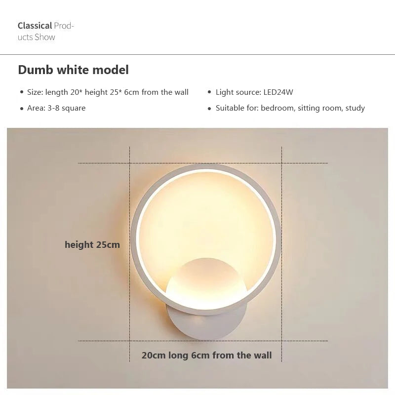 Modern LED Wall Lamp Nordic Black White Golden Wall Lighting For Living Bedroom  Aisle Home Decor Fixtures Indoor Wall Lamps