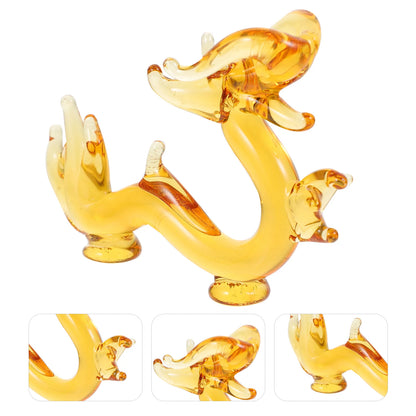 Crystal Dragon Statue Hand Blown Glass Dragon Figurines Chinese Dragon Decoration