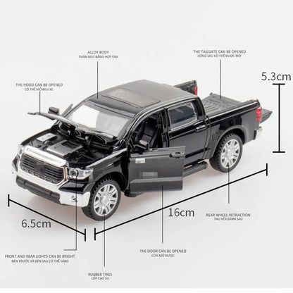 1:32 Alphard Tundra Pickup Alloy Toys Cars Models Diecasts Model SUV Vehicles with Light Sound Pull Back Car Toy for Child Gifts